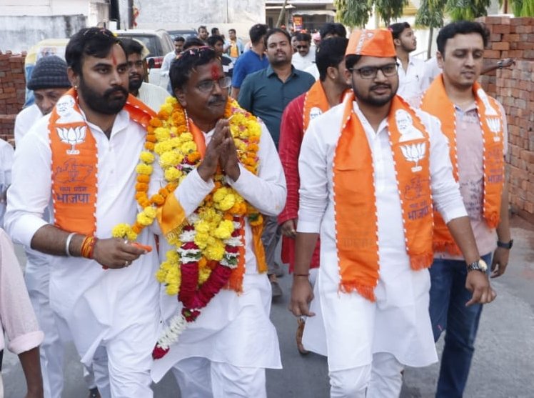 *भाजपा प्रत्याशी अनिल जैन कालूहेड़ा का जनसंपर्क वार्ड 18, 19 व 24 में सम्पन्न*